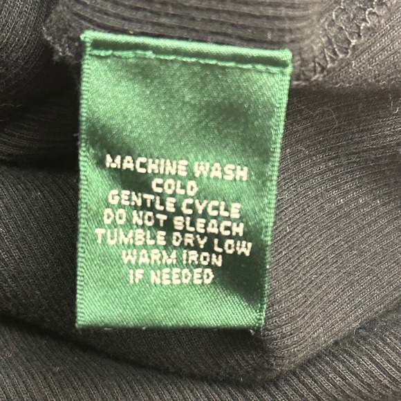 Lauren Ralph Lauren Black Ribbed Cotton Ruffle V-Neck Sleeveless Top Large - Picture 9 of 14